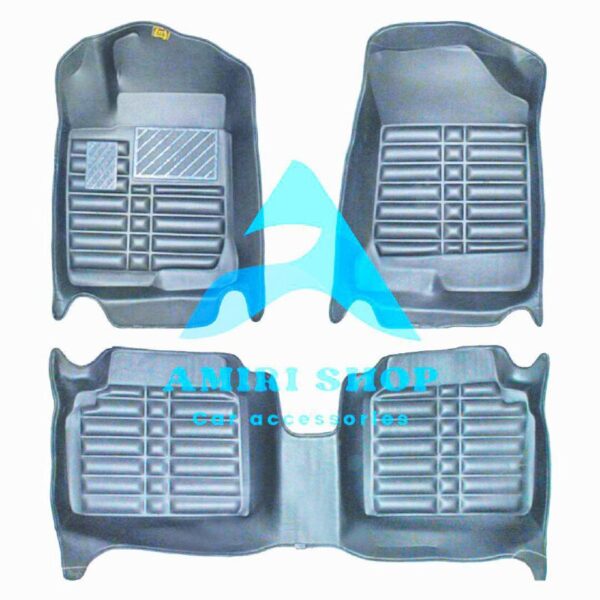 کفپوش پنج بعدی هیوندای آزرا قدیم 2006-2010 چرمی رنگ طوسی برند PZ