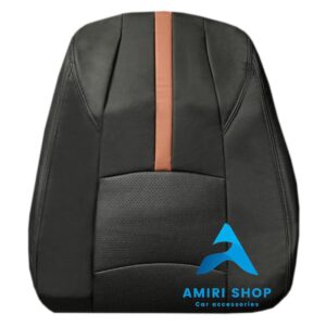 روکش صندلی فردا موتور FMC 511 تمام چرم رنگ مشکی نوار مارون