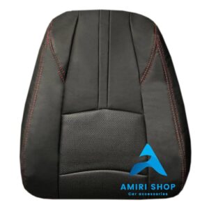روکش صندلی فردا موتور FMC 511 تمام چرم رنگ مشکی دوخت قرمز