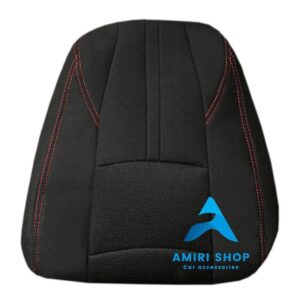 روکش صندلی فردا موتور FMC 511 تمام پارچه رنگ مشکی دوخت قرمز