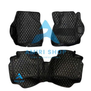 کفپوش شش بعدی گلدوزی موکت دار سوزوکی فرانکس رنگ مشکی