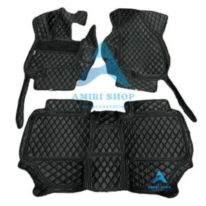 کفپوش شش بعدی گلدوزی موکت دار لوکانو L7 رنگ مشکی