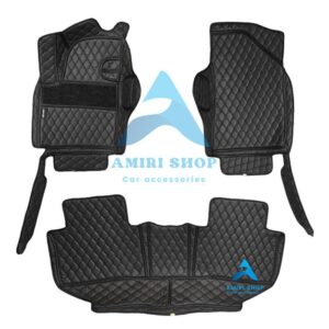 کفپوش شش بعدی گلدوزی موکت دار چانگان CS55 پلاس رنگ مشکی