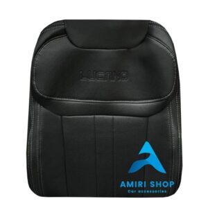 روکش صندلی لوکانو L7 تمام چرم رنگ مشکی دوخت طوسی