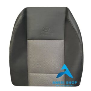 روکش صندلی ورنا چرم وسط پارچه رنگ طوسی