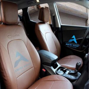 روکش صندلی سانتافه نیو ix45 تمام چرم خارجی رنگ مارون