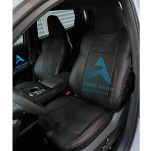 روکش صندلی چانگان CS55 پلاس تمام چرم رنگ مشکی دوخت قرمز