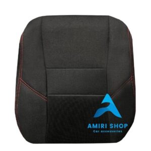 روکش صندلی کاپرا تمام پارچه رنگ مشکی دوخت قرمز