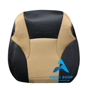 روکش صندلی سوناتا وایف YF تمام چرم رنگ مشکی کرم