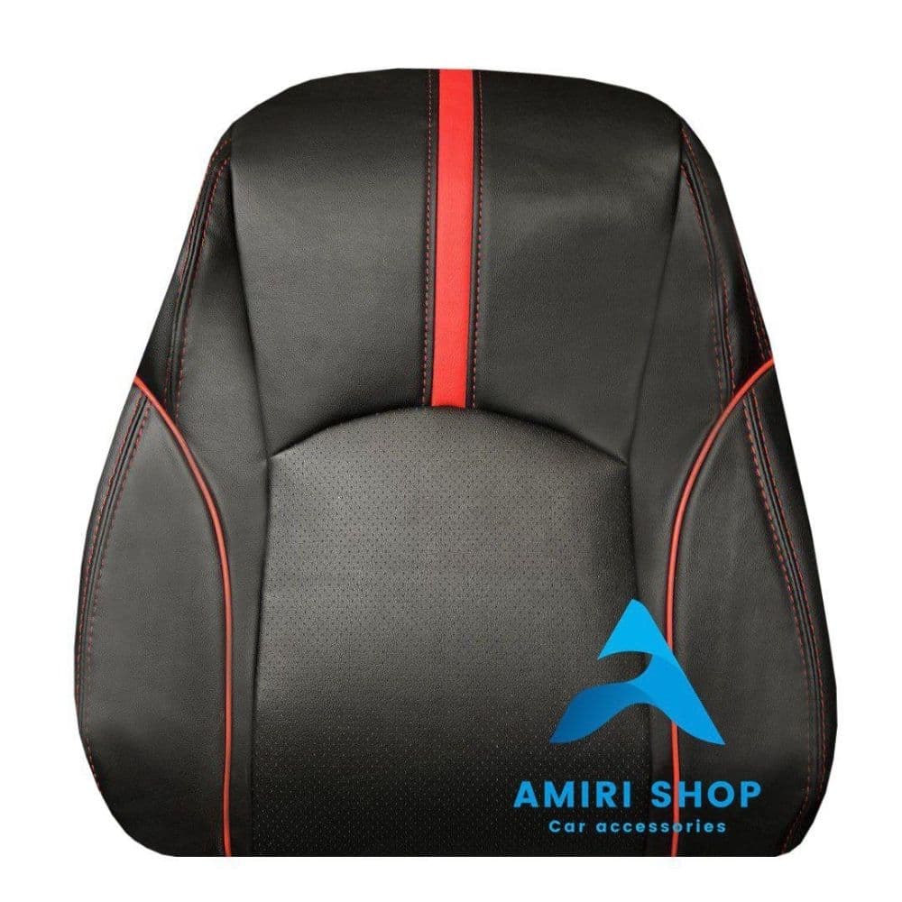 امیری شاپ - 2025-11-05T003656.862 (1) روکش صندلی نیسان جوک تمام چرم رنگ مشکی نوار قرمز