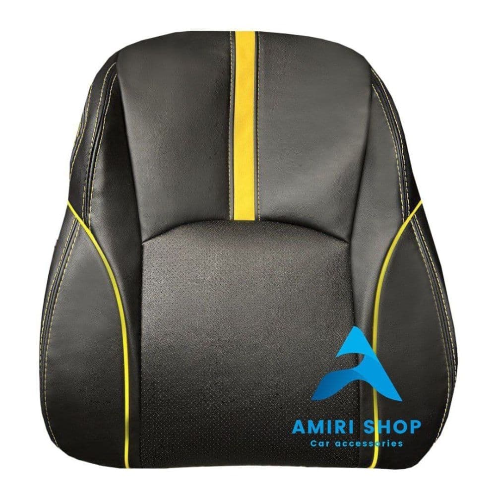 امیری شاپ - 2025-11-05T004754.485 (1) روکش صندلی نیسان جوک تمام چرم رنگ مشکی نوار زرد