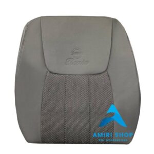 روکش صندلی رونیز چرم وسط پارچه رنگ طوسی