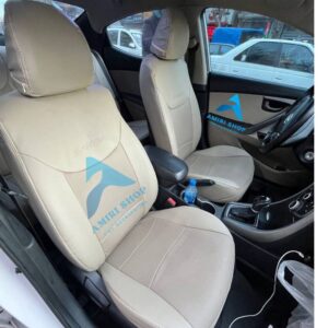 روکش صندلی النترا 2011-2016 تمام چرم رنگ کرم استخوانی