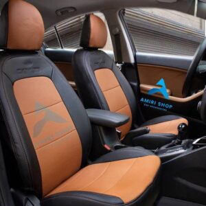 روکش صندلی سراتو نیو YD تمام چرم رنگ مشکی مارون