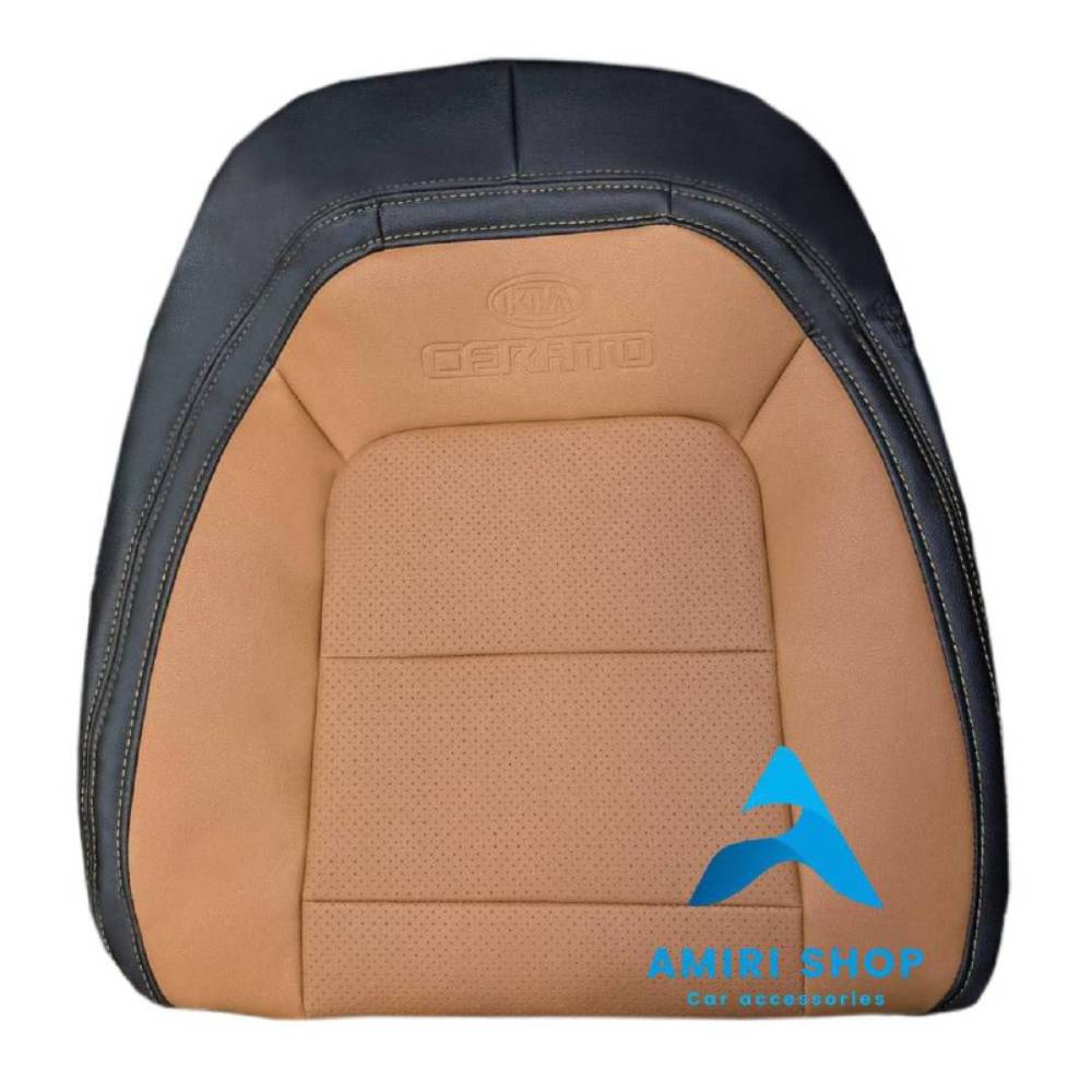 _امیری شاپ حسینی (24) روکش صندلی سراتو نیو YD تمام چرم رنگ مارون پشت مشکی