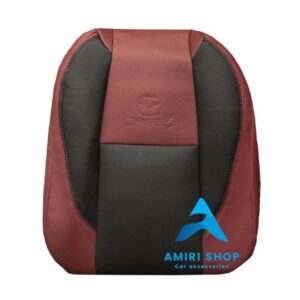 روکش صندلی مزدا3 2025 تمام چرم رنگ زرشکی مشکی