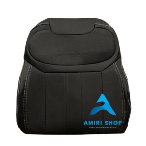 روکش صندلی لوکانو L7 تمام چرم رنگ مشکی مغزی طوسی