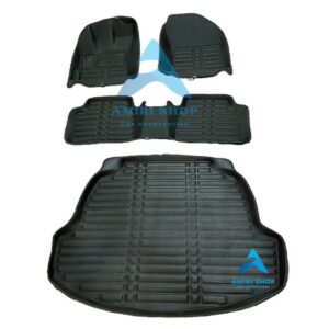 کفپوش پنج بعدی و کفی صندوق کربن کرولا الیت 2024-2025 رنگ مشکی