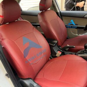 روکش صندلی سراتو سایپا تمام چرم رنگ زرشکی