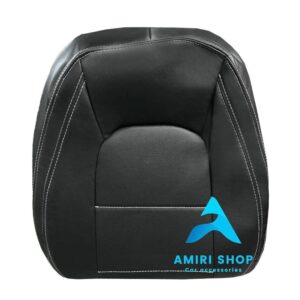 روکش صندلی i10 تمام چرم رنگ مشکی دوخت سفید