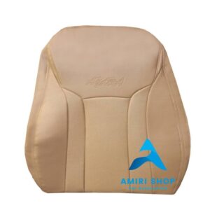 روکش صندلی آزرا گرانجور تمام چرم دلتا رنگ کرم زرد