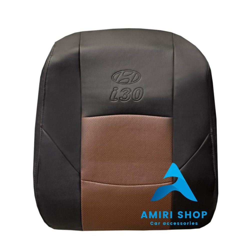 امیری شاپ_خدایاری (21) روکش صندلی i30 تمام چرم رنگ مشکی قهوه ای