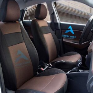 روکش صندلی i20 مونتاژ کرمان موتور تمام پارچه رنگ قهوه ای موکا