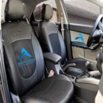 روکش صندلی سراتو سایپا چرم وسط پارچه رنگ مشکی