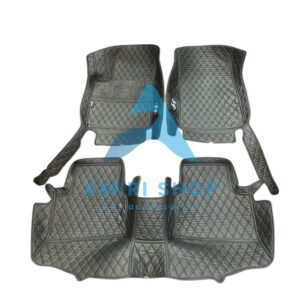 کفپوش شش بعدی گلدوزی موکت دار کونا رنگ مشکی