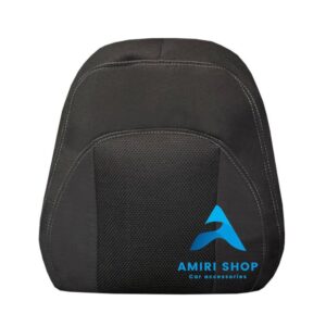 روکش صندلی کونا تمام پارچه رنگ مشکی دوخت طوسی