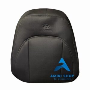 روکش صندلی کونا تمام چرم رنگ مشکی دوخت طوسی