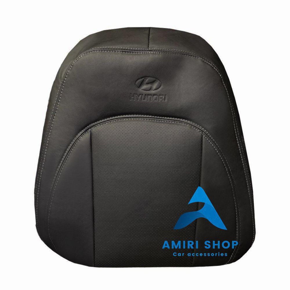 _امیری شاپ_رحیم لو (22) روکش صندلی کونا تمام چرم رنگ مشکی دوخت طوسی