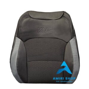 روکش صندلی جک j4 جدید روکش صندلی KMC ایگل چرم وسط پارچه رنگ مشکی نوار طوسی