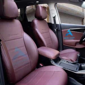 روکش صندلی سورنتو GT LINE 2016-2018 تمام چرم خارجی رنگ زرشکی