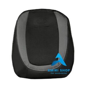 روکش صندلی پیکانتو تمام چرم رنگ مشکی نوار طوسی