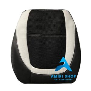 روکش صندلی پیکانتو چرم وسط پارچه پارچه رنگ مشکی نوار سفید