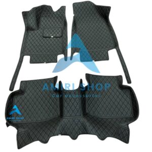 کفپوش شش بعدی گلدوزی ام جی پنج MG5 رنگ مشکی